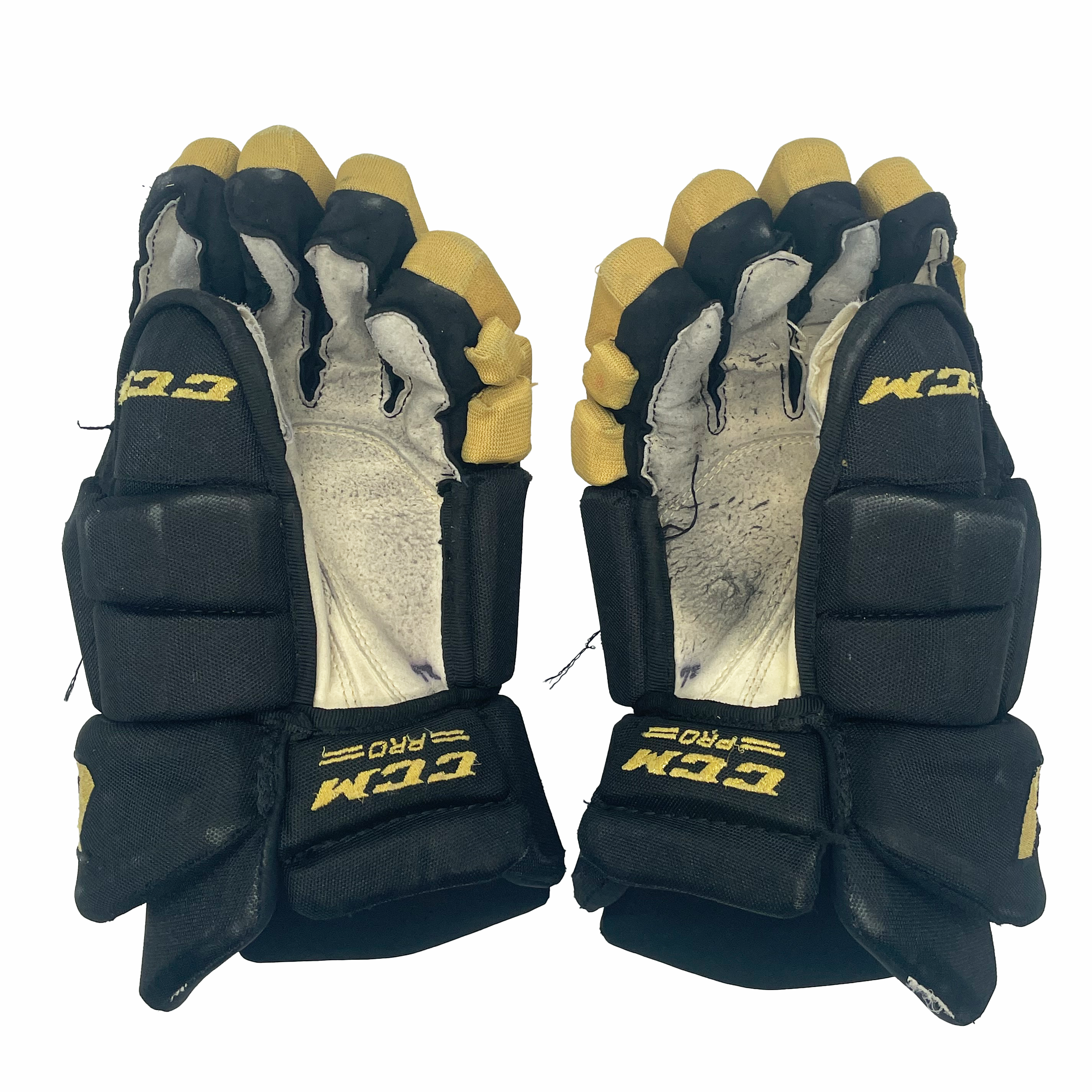 CCM HGTKPP - Gant de hockey d'occasion NHL Pro Stock - Golden Knights de Vegas (noir/or)